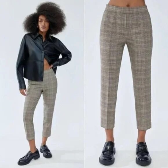 Aritzia Pants - Babaton Aritzia Houndstooth Conan Ankle Cropped Pants Tailored Fit (Size 2)